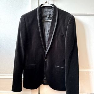 H&M Black Suede Blazer (38R - Small) Men